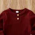 thumbnail image 2 of Qiylii Baby Clothes Set, Contrast Color Long Sleeve Tops T shirt+Long Pants, 2 of 8