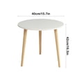 thumbnail image 3 of Fwttom Wooden Small Round T Able, Concise & Modern Detachable Small Round Table Rental House Bedroom Balcony Small Table Rest & Negotiation Round Table, 3 of 6