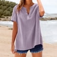 thumbnail image 4 of WCJM Shirt Dresses for Womens Shirts Loose Button Shirt Tops Stand Solid Color Sleeve Collar Casual Women's Shirt, 4 of 4