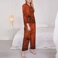 thumbnail image 3 of Haiem Spider Web Pattern Women’s Long-sleeve Sleepwear,Sleepwear Set,2-piece Loungewear Set,Soft PJs Comfy Nightwear with Pockets-XX-Large, 3 of 7