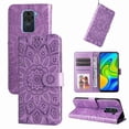 thumbnail image 3 of Funda tipo cartera GANGXUN para Xiaomi Redmi Note 9 4G , diseño girasol, cuero PU, soporte, cierre magnético, tarjetero, 3 of 5