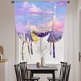 thumbnail image 3 of Purple Lavender Balloon Curtains for Windows, Bedroom Curtains 54 Inch Length, Spring Country Oil Painting Butterfly Flower Tie Up Curtains Panels Thermal Insulated Bathroom Curtains Window 42"x54", 3 of 8
