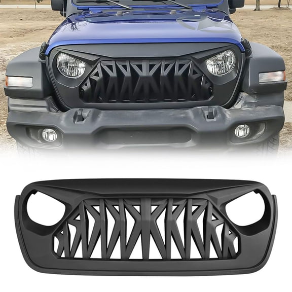 American Modified AMJPCA00101 Front Shark Grille for Jeep Wrangler