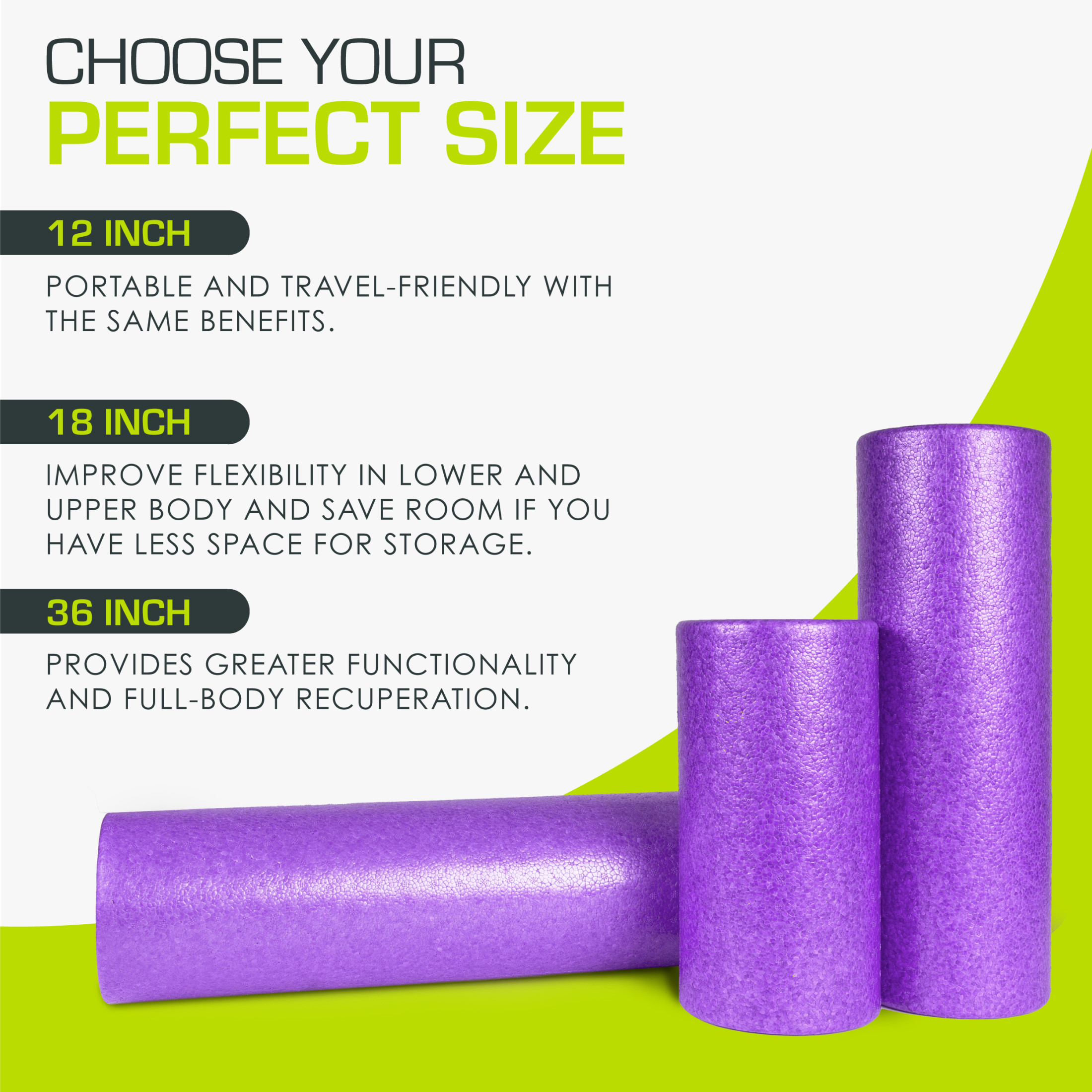 Prosourcefit High-Density Foam Roller 12 In Purple photo 4