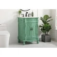 thumbnail image 2 of Elegant Decor Danville 24" Solid Wood Single Bathroom Vanity in Vintage Mint, 2 of 8