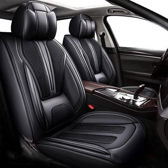 Car Seat Cover Fit for Toyota RAV4(Not for Hybrid) Accessories 2013–2026,Full Sets Full Coverage Breathable Leather Seat Protector,Waterproof Airbags Compatible Auto Interior,Black