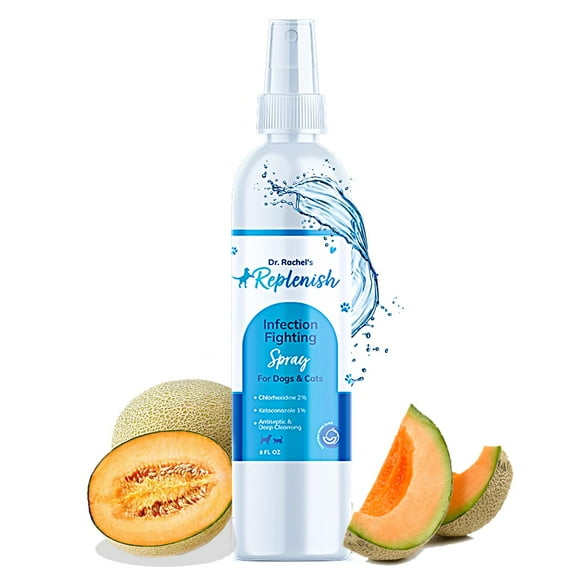 Replenish Antiseptic Itch Relief Spray for Dogs and Cats - Wound and Skin Care - Reduces Topical Inflammation and Lick Safe - 8 oz
