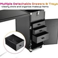 thumbnail image 6 of Byootique Portable Manicure Table Desk for Nail Tech Organizer Rolling Makeup Case with Wheels and Telescopic Handle for Manicurist Technician, Black, 6 of 9