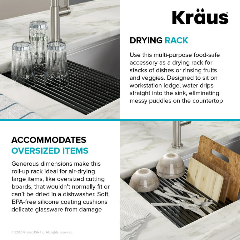 Buy Kruvad Dish Drying Rack,Over The Sink Multipurpose Roll-Up