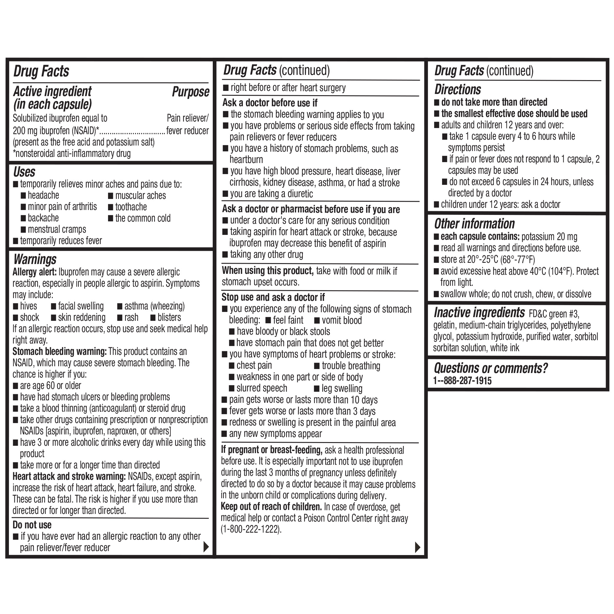 Equate Cápsulas Blandas Mini de Ibuprofeno Llenas de Líquido, 200 mg, Alivio del Dolor y Reductor de Fiebre, 80 Unidades, Comparar con Ingrediente Activo de Advil® LIQUI-GELS Minis 4