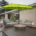 thumbnail image 7 of Autlaycil 15ft 3-Tiers Patio Umbrella with Airflow Smooth and Stable, Lock Bolt and Crank Rectangular umbrella for Deck Lawn Garden Yard, Grass Green, 7 of 7