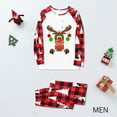 thumbnail image 4 of Baikeli Pyjamas de Noël pour la Famille, Ensemble de Pyjamas Assortis avec Graphique Drôle d'Orignal et de Cerf, Doux, à Carreaux Rouges et Noirs, Manches Longues, Tenue de Nuit, 4 of 5
