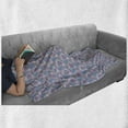 thumbnail image 6 of Flower Soft Flannel Fleece Blanket, Abstract Colorful Dandelion Pattern with Striped Background Burlap Inspired Design, Cozy Plush for Indoor and Outdoor Use, 50" x 70", Multicolor, by Ambesonne, 6 of 6