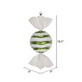 thumbnail image 2 of Vickerman 18.5" Lime-White Striped Wave Candy Christmas Ornament, 2 of 2