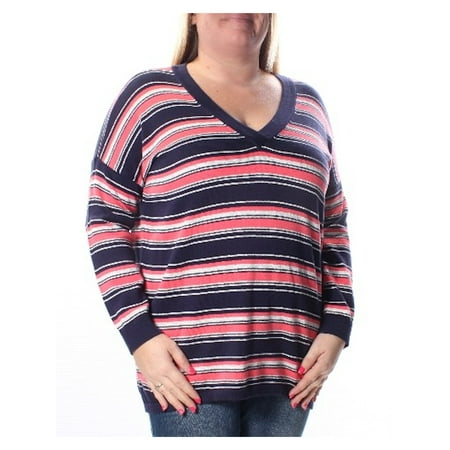 TOMMY HILFIGER $80 Womens New 1158 Blue Striped Top Petites XS B+B