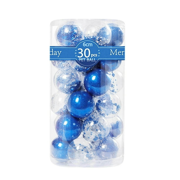 30PCS Christmas Ball Ornaments Christmas Tree Decoration Holiday Multiple Styles Ornaments For Christmas Trees Party Ball Decoration 6CM