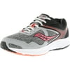 Saucony Womens Grid Cohesion 10 Grey / Black Coral Ankle-High Running Shoe - 8.5M
