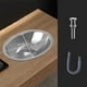 thumbnail image 2 of Fregaderos de cocina, fregaderos de barra, acero inoxidable 304, lavabo bajo encimera ovalado dorado, lavabo empotrado, tanque bajo encimera de una sola cubeta para guardarropa, balcón, bar, baño, 2 of 5