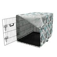 thumbnail image 3 of Vikings Dog Crate Cover, Pattern with Viking Faces Trees and Northern Woodland, Easy to Use Pet Kennel Cover Small Dogs Puppies Kittens, 7 Sizes, Dark Grey Sky Blue, by Ambesonne, 3 of 6
