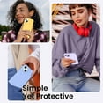 thumbnail image 7 of Compatible with iPhone 14 Case 6.1, Slim Liquid Silicone 3 Layers Full Phone Covered Soft Gel Rubber Case Protective Phone Cover 6.1 Inch-Pastel Lilac, 7 of 7