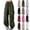 36# Army Green, variant on Cargo Pants Women High Waisted Wide Leg Baggy Parachute Pants Y2k Streetwear Casual Loose Fit Hiking Pant Black S