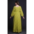 thumbnail image 4 of Bimba Polyester Georgette Buds & Lotus Floral Printed Womenâ€™s Long Sleeve Elastic Waist MaxiÂ&nbsp;DressÂ&nbsp;Gown-XSmall, 4 of 5