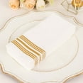 Efavormart 20 Pack White Gold Soft Linen-Like Paper Napkins With Gold ...