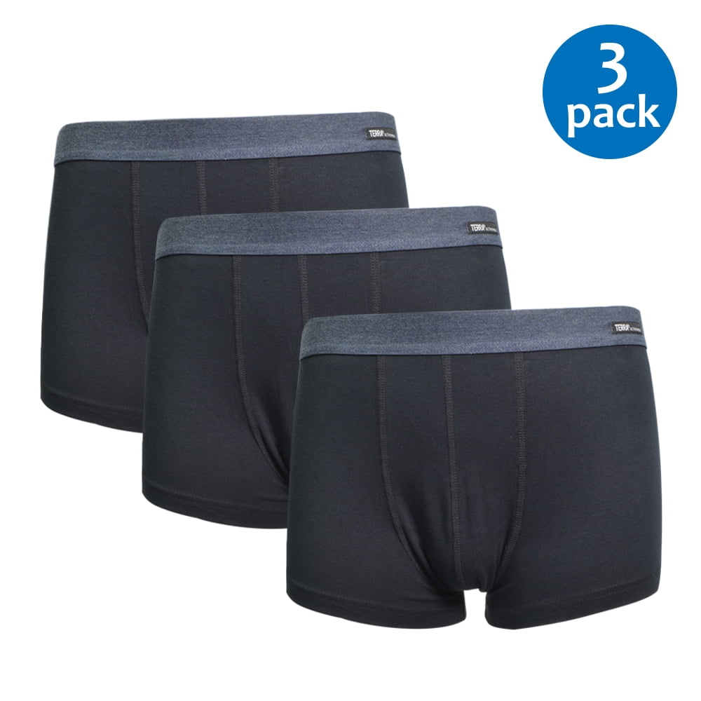 Terra - Mens Underwear Mens Boxer Briefs with Elastic Waistband Solid ...