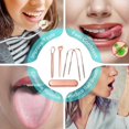 thumbnail image 4 of Copper Tongue Scraper, 4Pcs Tongue Scraper with Case Medical Grade Tongue Scrapers for Adu Gift for men/ women Gift for family SWHY--, 4 of 5