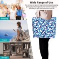 thumbnail image 4 of Yiaed Blue Butterflies Print Handbag for Women Tote Purse Shoulder Bag Large Fashion Hobo Purse Handbag Shopping Tote, 4 of 5