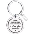 thumbnail image 1 of TIMIFIS Key Chain To My Daughter Message Keychain Stainless Steel Initial Last Name 26 Letter Family Inspirational Keychain Gift Valentine'S Day Gift, 1 of 1