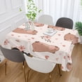 thumbnail image 5 of 54x54 Inch Tablecloth Polyester Square Tablecloth for Home Kitchen Dinner Decor Cute Capybaras, 5 of 9