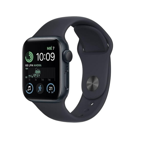 Reloj Apple Watch SE GPS 44mm con Caja Aluminio Gris y Correa Deportiva Negra Reacondicionado