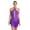 Purple, variant on Womens Lyrical Dance Costume Rhinestones Asymmetrical Mesh Tulle Flowy Leotard Dress Dusty Pink M