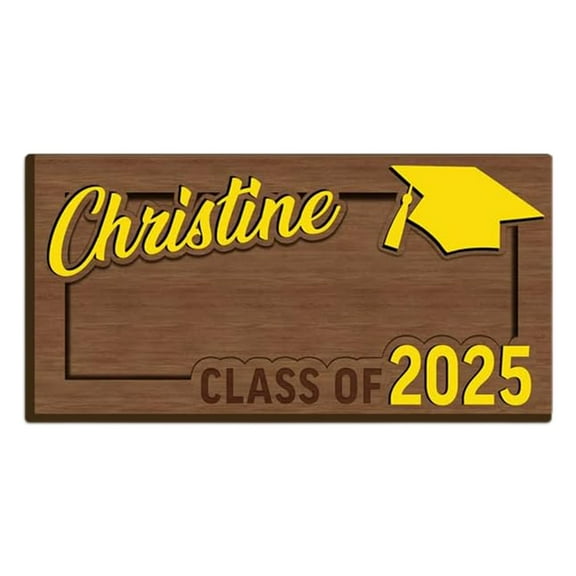 CMrtew 1 Pcs 2025 Wooden Grad Card Cash Box, Graduation Money Holder, Class of 2025 Envelope Wallet Gifts for Graduates