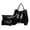Black, variant on Stylish Casual Leather Tote Handbag Set for Women Complete Four Piece with Shoulder Bag Purse and Shopper