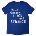 thumbnail image 1 of David Gilmour T-Shirt Logo Imprimé Dos Chanceux et Étrange pour Adulte, 1 of 5
