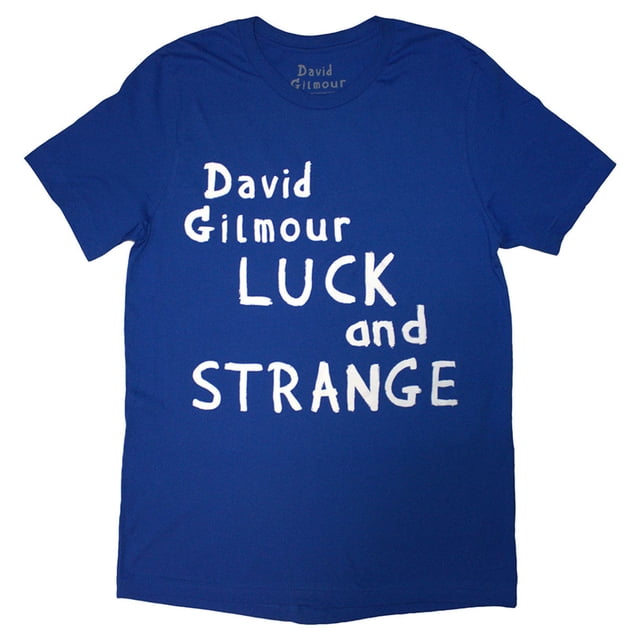 David Gilmour T-Shirt Logo Imprimé Dos Chanceux et Étrange pour Adulte