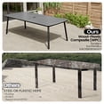 thumbnail image 6 of Cloud Fly 93" Outdoor Dining Table with Umbrella Hole Grey Rectangle Patio Dining Table for 8-10 People All Weather Patio Table with Wood-like Tabletop for Deck Backyard Garden, 6 of 6
