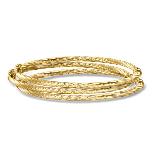 Ross-Simons Italian 14kt Yellow Gold Jewelry Set: 3 Twisted Bangle Bracelets, Women's, Adult