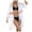 White, variant on zaveiop Womens Beach Cover up V Neck Boho Bathing Suit Beach Dress Crochet Flowers Swimsuit Swimwear Coverups (Black, One Size)