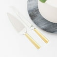 thumbnail image 2 of Weddingstar Cake Serving Set - Hammered Gold & Silver, 2 of 4