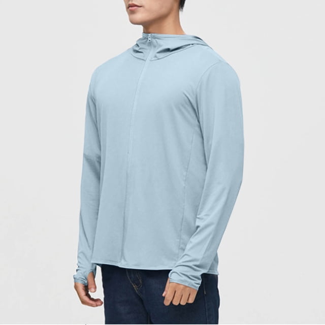 Handshe Veste de Pêche à Capuche pour Hommes Été - Protection Solaire Rafraîchissante - Manteau Ventilé Décontracté et Extérieur