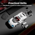 thumbnail image 4 of Ylutex Speed Champion C850 Racing Car Building Block Kit with Acrylic Display Case, 27070 Collectible Model Car Kits, Building Blocks Kit Racing Toy Cars for Adult(388 PCS), 4 of 7