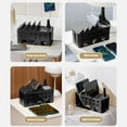 thumbnail image 6 of Cable Management Box, 1-pack With Cable Organizer, Hiding Wires And Power Strips, Plastic Material, Large Storage Space, Safe, Fashionable, Suitable for Home & Office, 4 Slot Phone Holders, 6 of 7