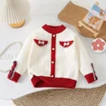 thumbnail image 3 of Girls Sweater Set New Spring Children's Clothes 2-6Y Girls Color Blocked Pullover + Tutu Skirt 2PCS Suit Kid's Outfit, 3 of 6