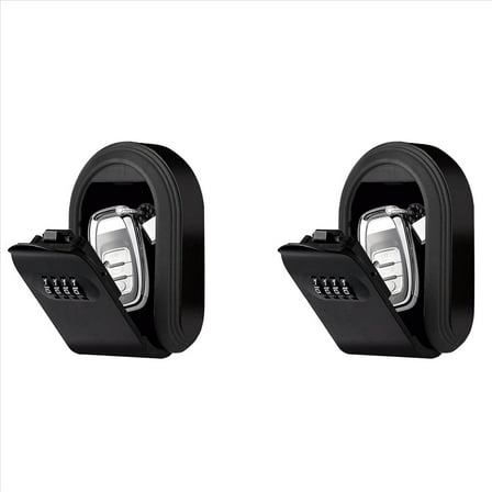 Rollbacks & More 2X Magntic Key Lock Box with 4 Digit Combination Hider Under Car, Magnetic Holder for Indoors, Outdoor Travel B