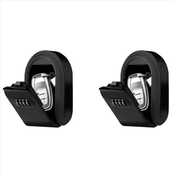 Rollbacks & More 2X Magntic Key Lock Box with 4 Digit Combination Hider Under Car, Magnetic Holder for Indoors, Outdoor Travel B