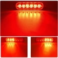 thumbnail image 2 of luces estroboscópicas de emergencia ultradelgadas de 6 LED, 12-24 V, rojas, de advertencia, universales para coche, vehículo y camión., 2 of 5