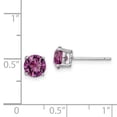 thumbnail image 2 of Primal Silver Sterling Silver Rhodium-plated Purple Crystal Birthstone Earrings, 2 of 4
